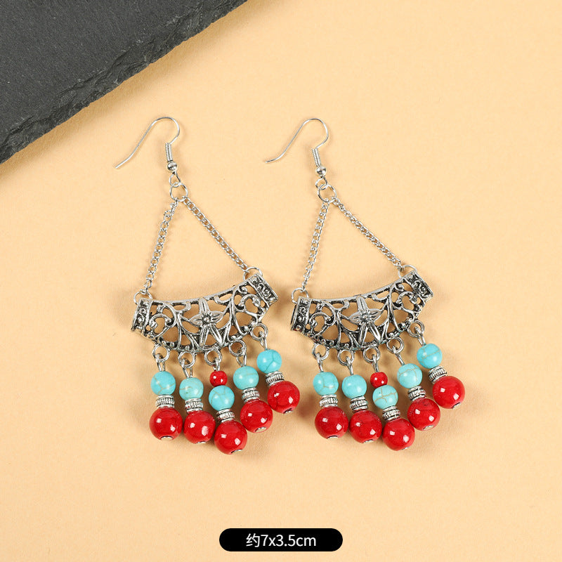 Wholesale Vintage Tassel Alloy Earrings